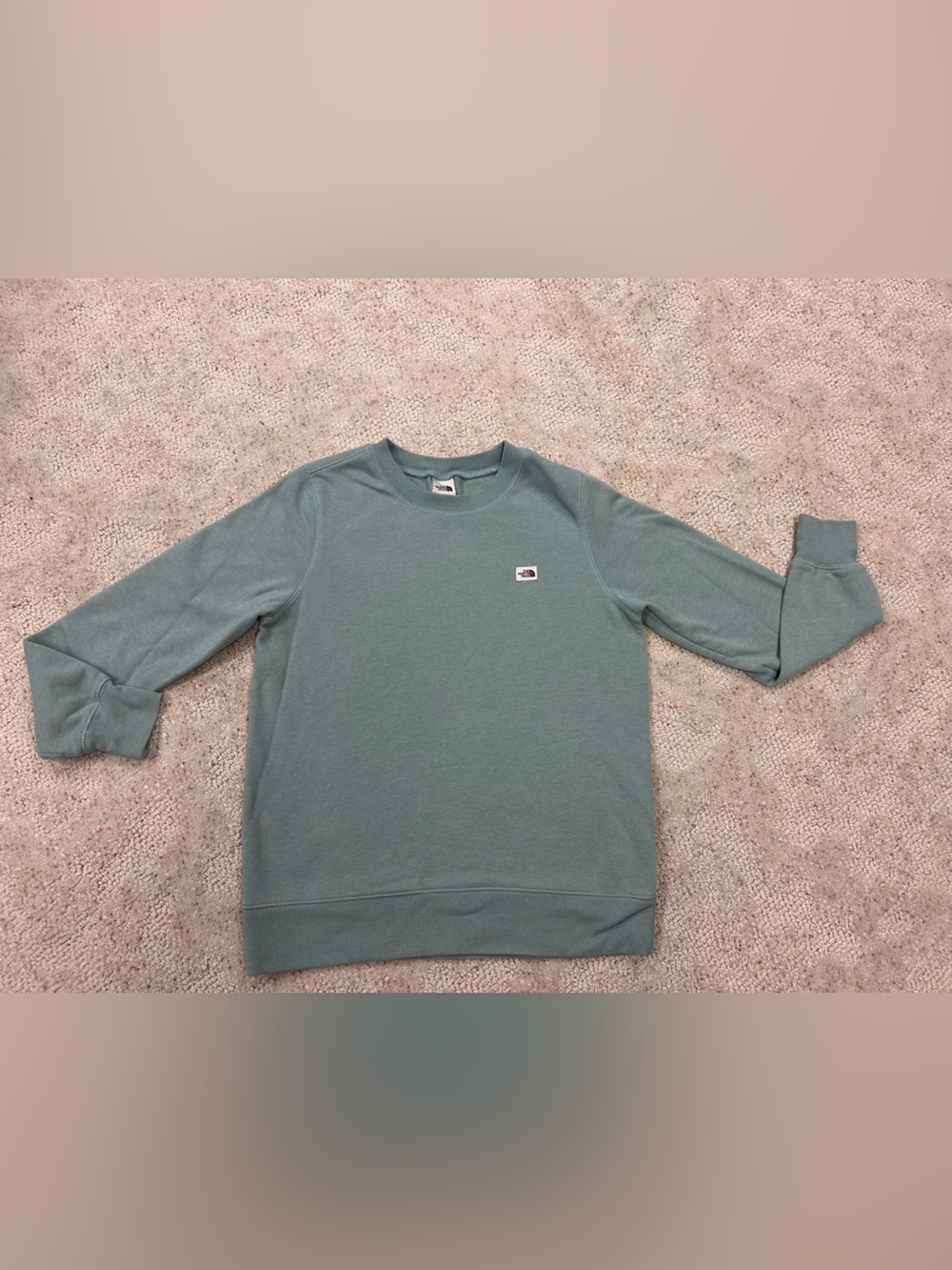 The North Face Women's Crewneck Sweatshirt in Seafoam Green medium